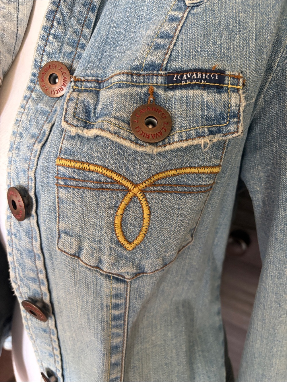 Z. Cavaricci Light Blue Denim Jean Jacket - Picture 2 of 5